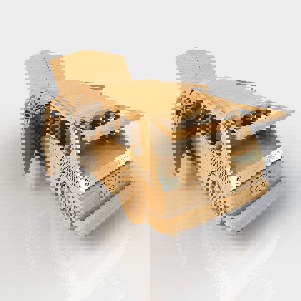 طرح فولکس واگن برزیل مناسب برای استفاده در دستگاه های cnc چوب و cnc لیزر - laser cut volkswagen brasilia dxf file