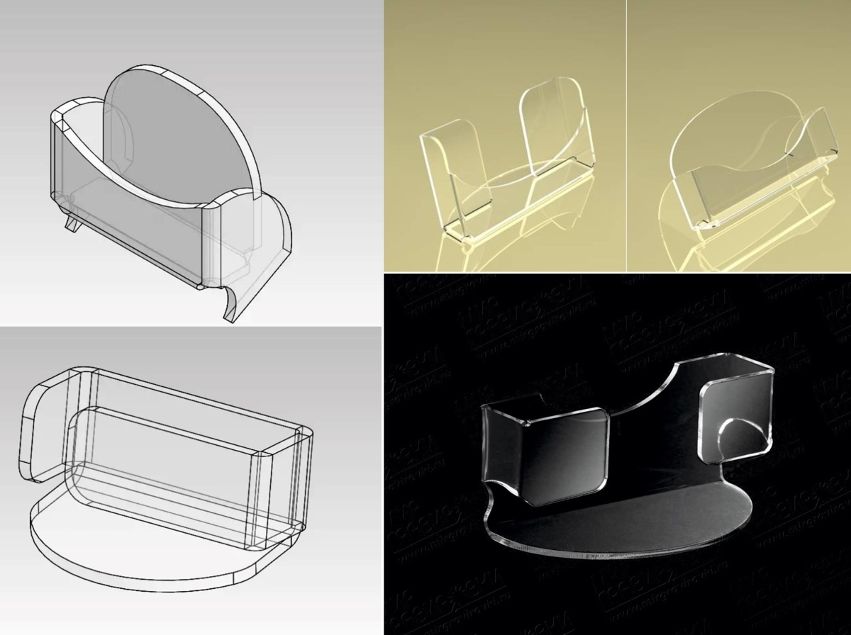 طرح مخصوص کارت ویزیت اکریلیک مناسب برای استفاده در دستگاه های cnc چوب و cnc لیزر - laser cut acrylic business card holders cdr file