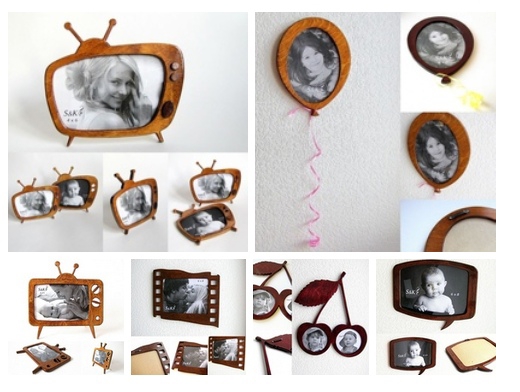 طرح قاب عکس فانتزی مناسب برای استفاده در دستگاه های cnc چوب و cnc لیزر - laser cut fancy photo frame templates cdr file