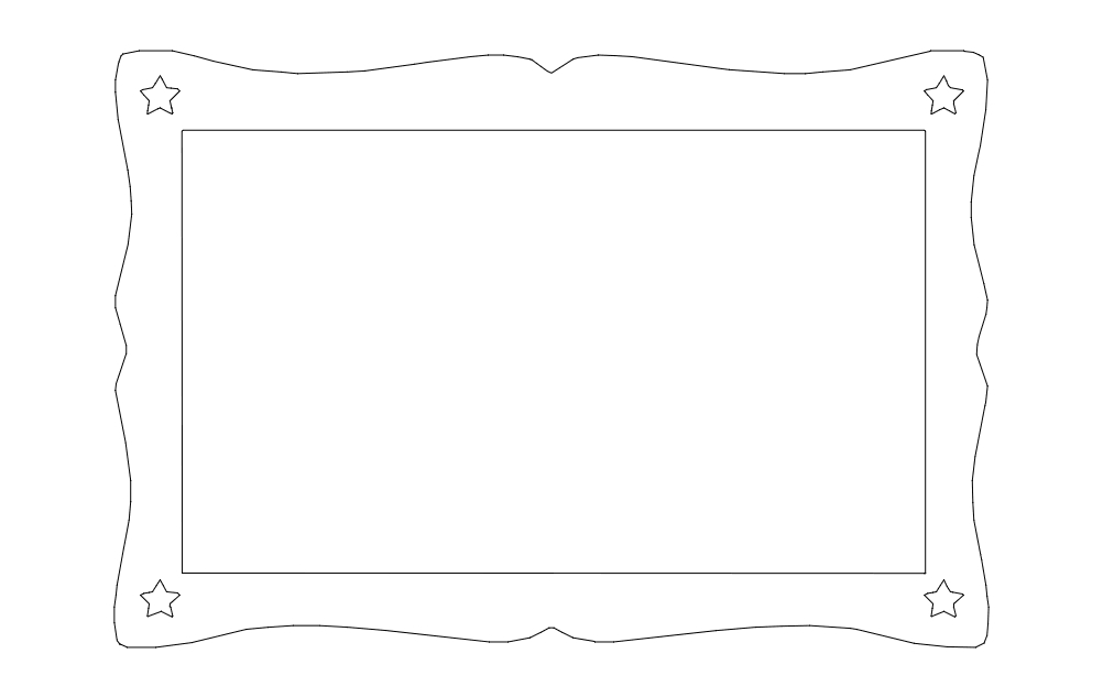 طرح قاب زیبا مناسب برای استفاده در دستگاه های cnc چوب و cnc لیزر - nice frame dxf file