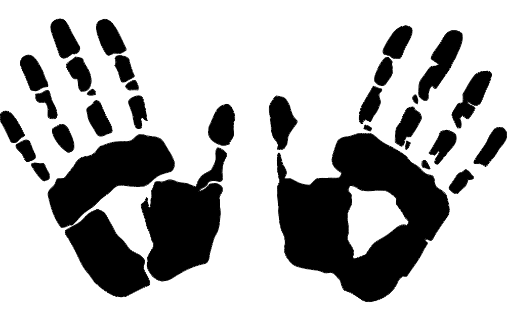 طرح چاپ دستی مناسب برای استفاده در دستگاه های cnc چوب و cnc لیزر - hand print dxf file