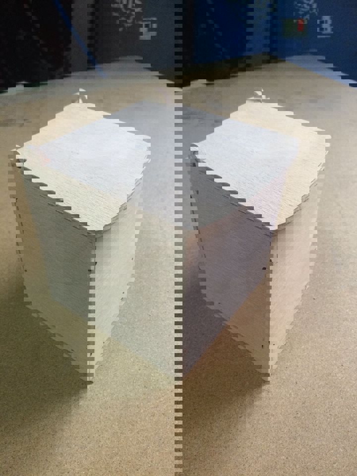 طرح کیوتی ۱۰۰ در ۱۰۰ در ۱۰۰ مناسب برای استفاده در دستگاه های cnc چوب و cnc لیزر - cutie 100 x 100 x 100 dxf file