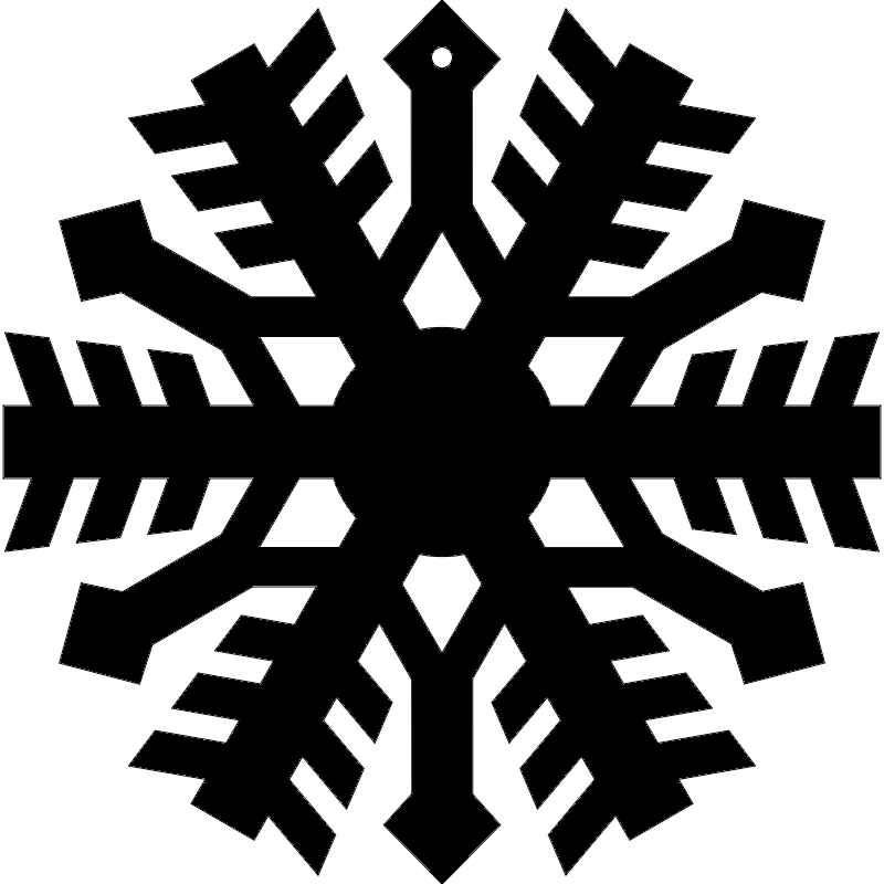 طرح دانه برف مناسب برای استفاده در دستگاه های cnc چوب و cnc لیزر - snowflake dxf file
