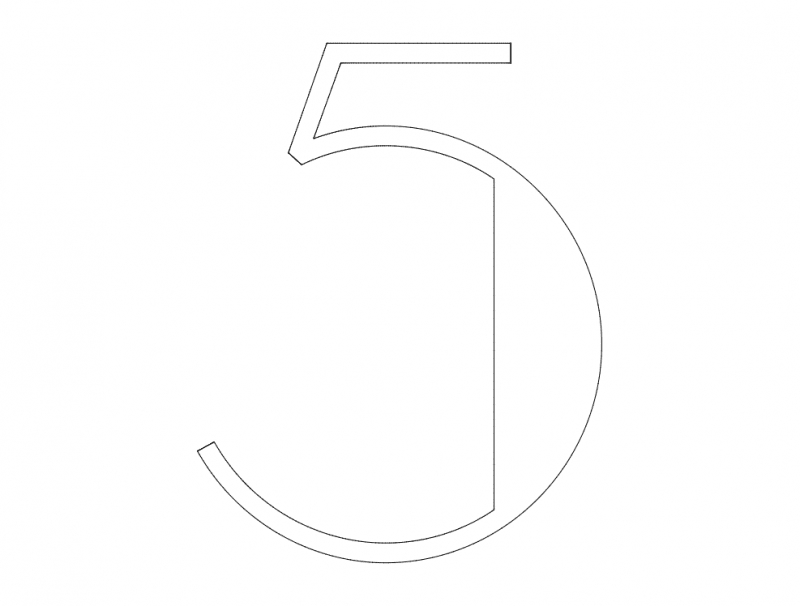 طرح شماره ۵ مناسب برای استفاده در دستگاه های cnc چوب و cnc لیزر - 5 number dxf file