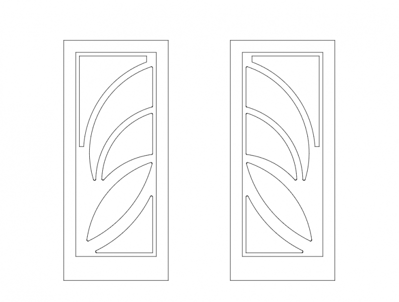طرح درب ورودی 6 طبقه kap مناسب برای استفاده در دستگاه های cnc چوب و cnc لیزر - kap 6 door design dxf file
