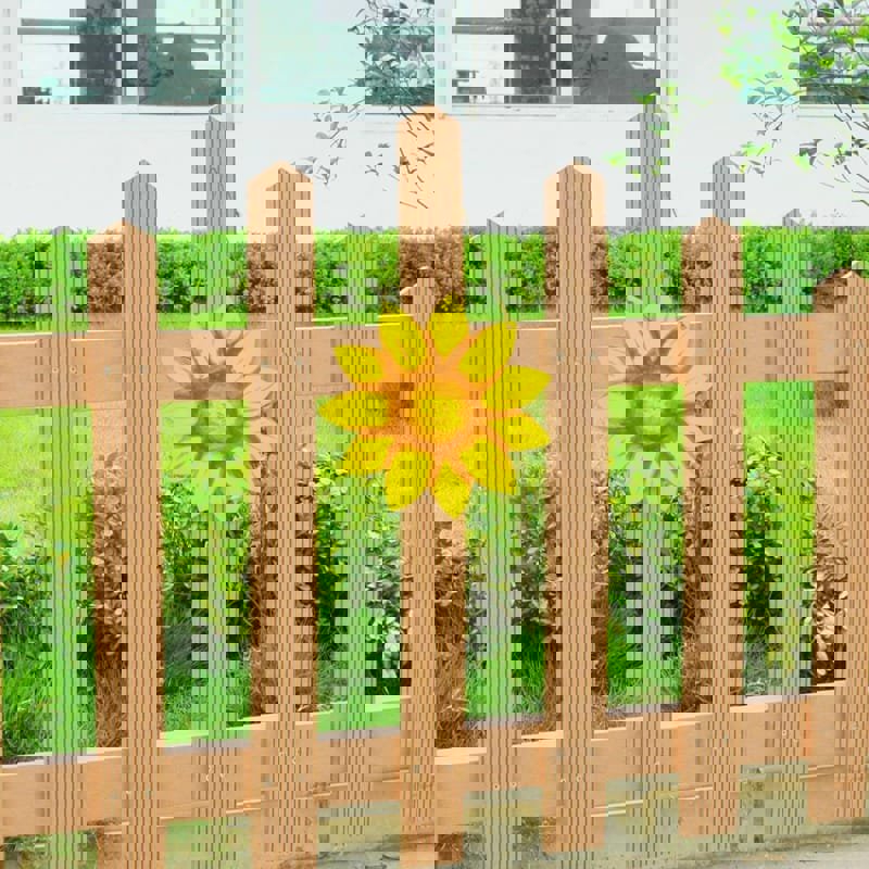 طرح چوب گل آفتابگردان، آویز درب گل آفتابگردان مناسب برای استفاده در دستگاه های cnc چوب و cnc لیزر - laser cut wood sunflower cutout sunflower door hanger