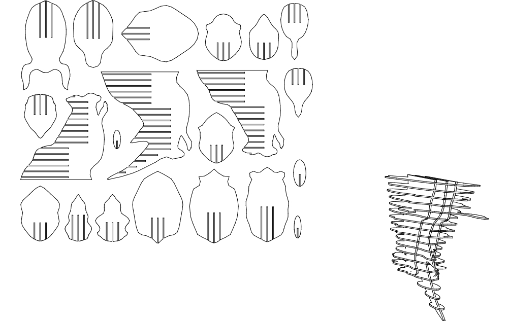 طرح راینو مناسب برای استفاده در دستگاه های cnc چوب و cnc لیزر - rhino dxf file