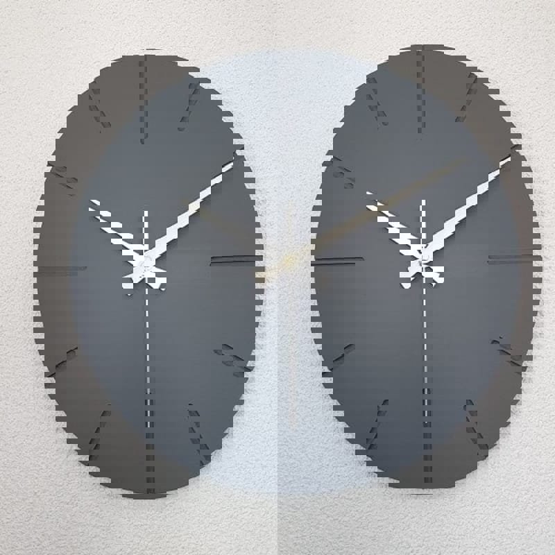 طرح ساعت دیواری مدرن مینیمالیستی مناسب برای استفاده در دستگاه های cnc چوب و cnc لیزر - laser cut modern minimalist wall clock
