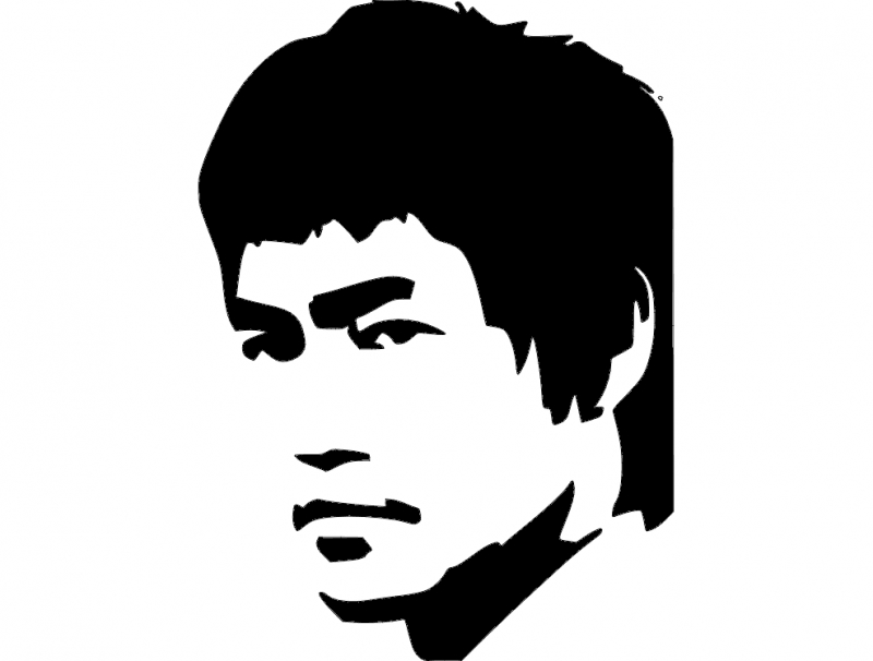 طرح بروس لی مناسب برای استفاده در دستگاه های cnc چوب و cnc لیزر - bruce lee dxf file