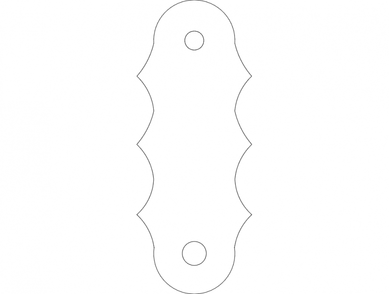 طرح شگل جلوی کت مناسب برای استفاده در دستگاه های cnc چوب و cnc لیزر - front shackle blazer dxf file