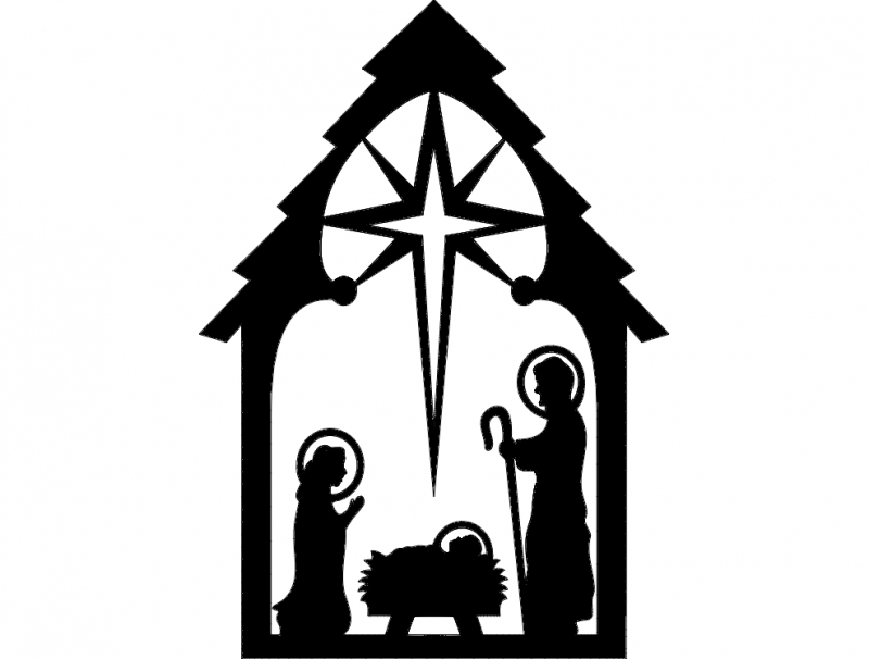 طرح حضرت عیسی مناسب برای استفاده در دستگاه های cnc چوب و cnc لیزر - jesus dxf file