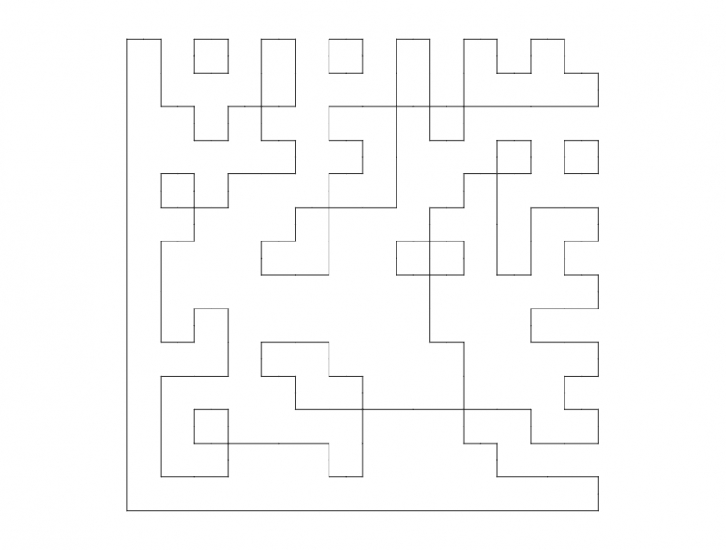 طرح فایل بارکد مناسب برای استفاده در دستگاه های cnc چوب و cnc لیزر - barcode dxf file
