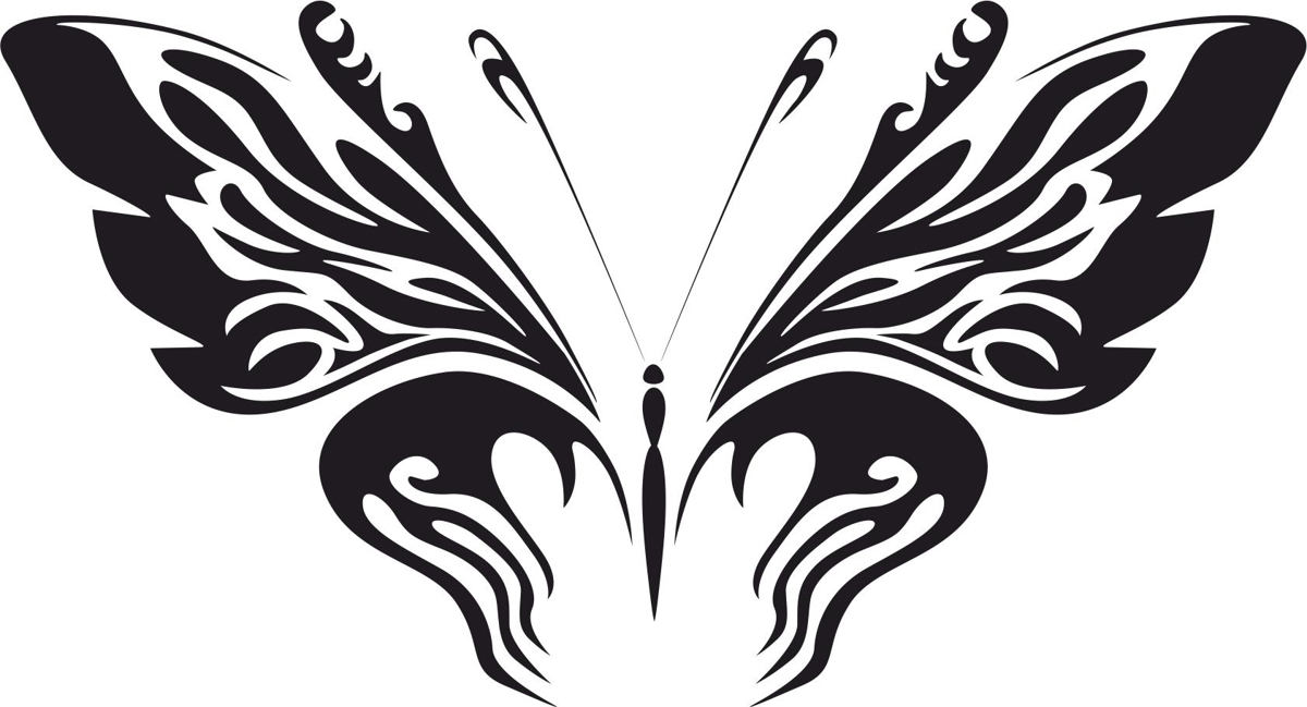 طرح فایل وکتور استیکر پروانه مناسب برای استفاده در دستگاه های cnc چوب و cnc لیزر - butterfly sticker vector cdr file