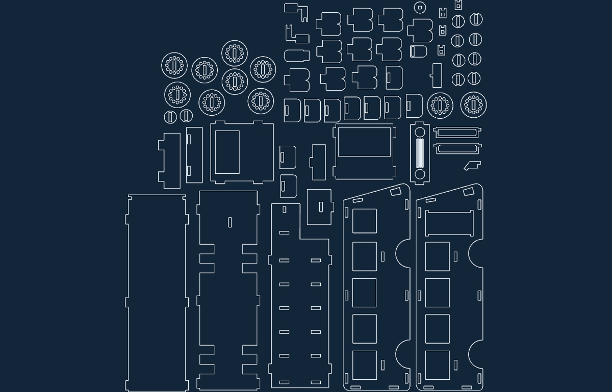 طرح اتوبوس مناسب برای استفاده در دستگاه های cnc چوب و cnc لیزر - bus dxf