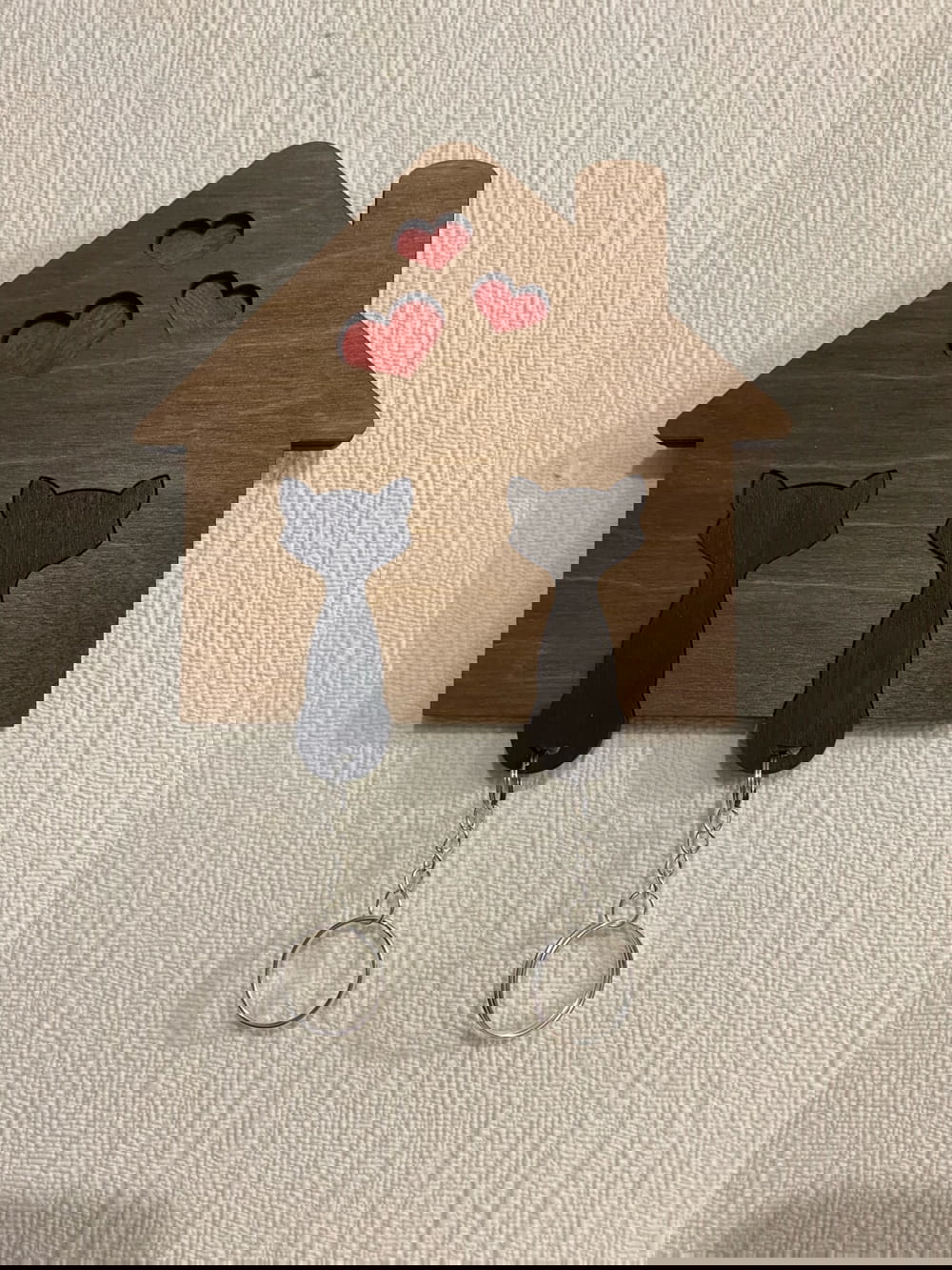 طرح جاکلیدی گربه مناسب برای استفاده در دستگاه های cnc چوب و cnc لیزر - laser cut cat key holder cdr file