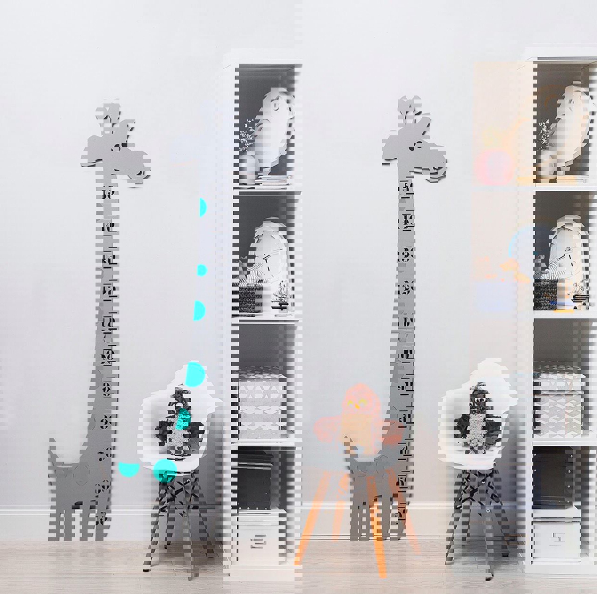 طرح نمودار رشد زرافه مناسب برای استفاده در دستگاه های cnc چوب و cnc لیزر - laser cut giraffe growth chart ruler cdr file