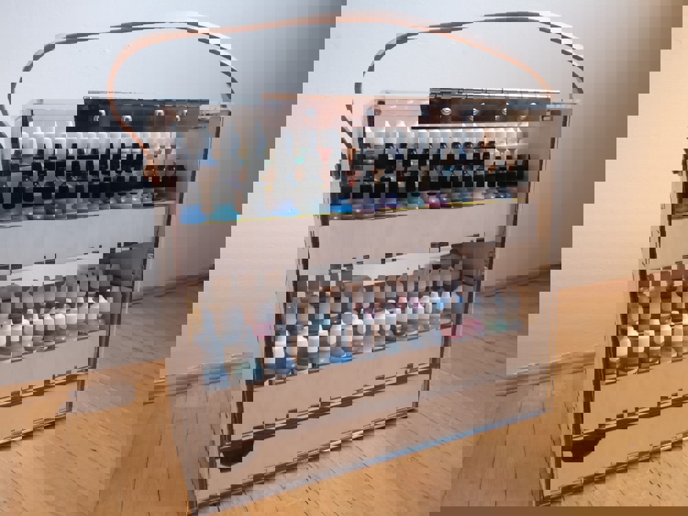 طرح قفسه رنگ مناسب برای استفاده در دستگاه های cnc چوب و cnc لیزر - laser cut paint storage rack caddy dxf file