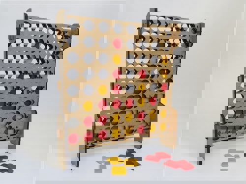 طرح بازی connect 4 مناسب برای استفاده در دستگاه های cnc چوب و cnc لیزر - laser cut connect 4 game dxf file