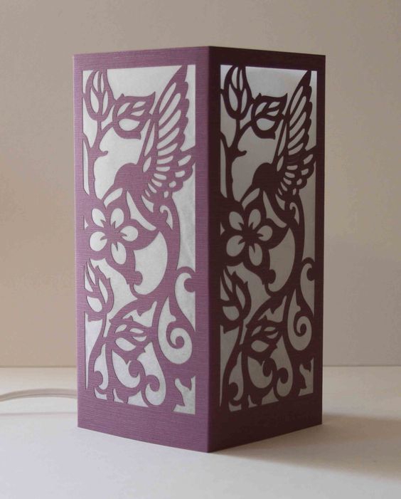 طرح پرنده برای چراغ خواب، مناسب برای استفاده در دستگاه های cnc چوب و cnc لیزر - laser cut bird pattern for lamp nightlight svg file