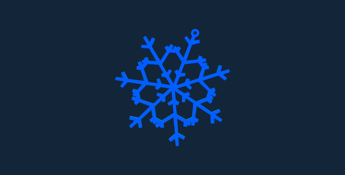 طرح دانه برف شماره ۱ مناسب برای استفاده در دستگاه های cnc چوب و cnc لیزر - snowflake design 1 stl file