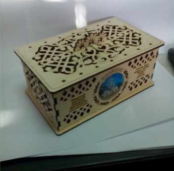 طرح جعبه جواهرات تخته سه لایی تزئینی مناسب برای استفاده در دستگاه های cnc چوب و cnc لیزر - laser cut decorative plywood jewelry box cdr file