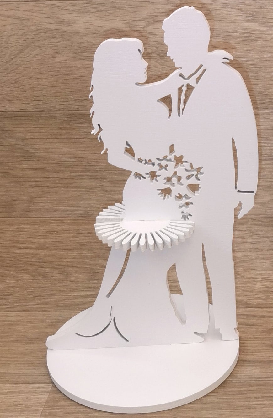 طرح جای دستمال سفره عروسی مناسب برای استفاده در دستگاه های cnc چوب و cnc لیزر - laser cut wedding napkin holder cdr file