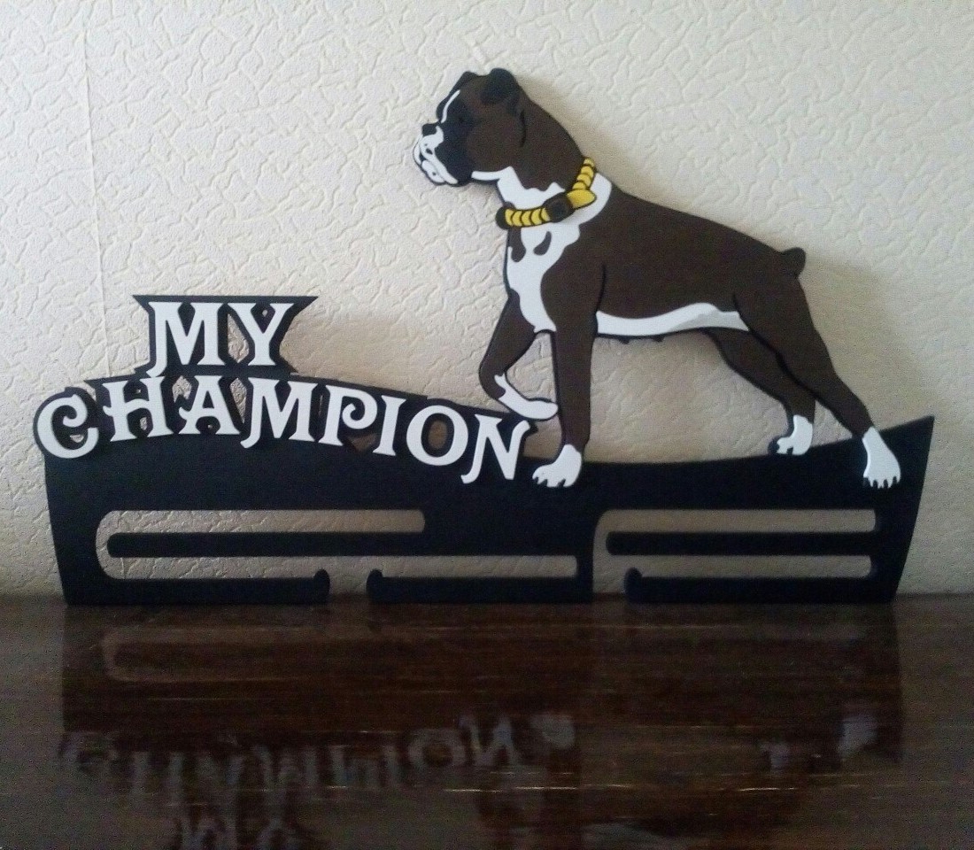 طرح آویز مدال بولداگ مناسب برای استفاده در دستگاه های cnc چوب و cnc لیزر - laser cut bulldog medal hanger cdr file