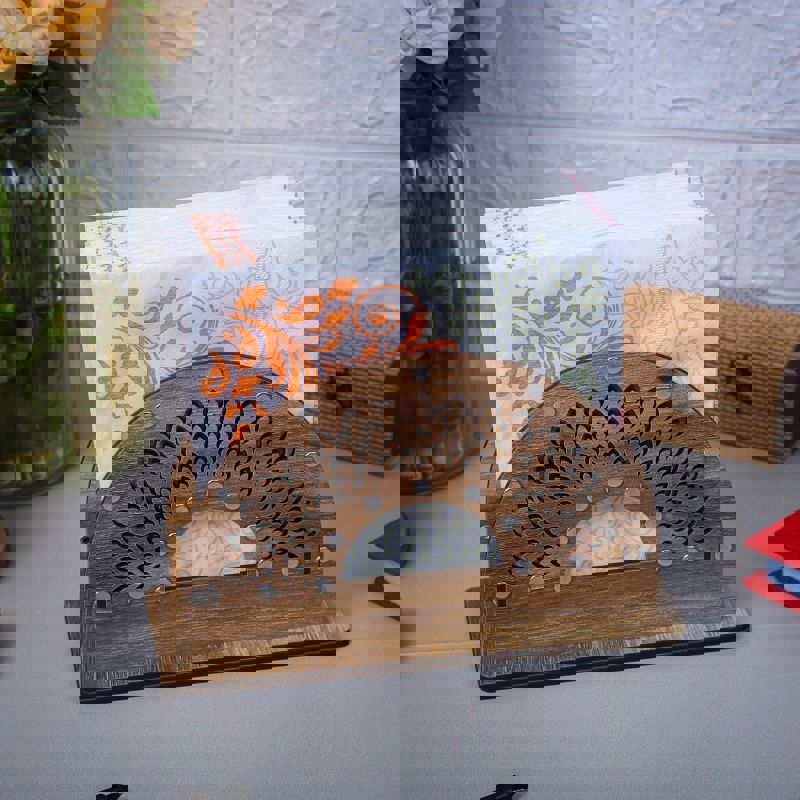 طرح پایه نگهدارنده دستمال کاغذی مناسب برای استفاده در دستگاه های cnc چوب و cnc لیزر - laser cut paper napkin holder stand