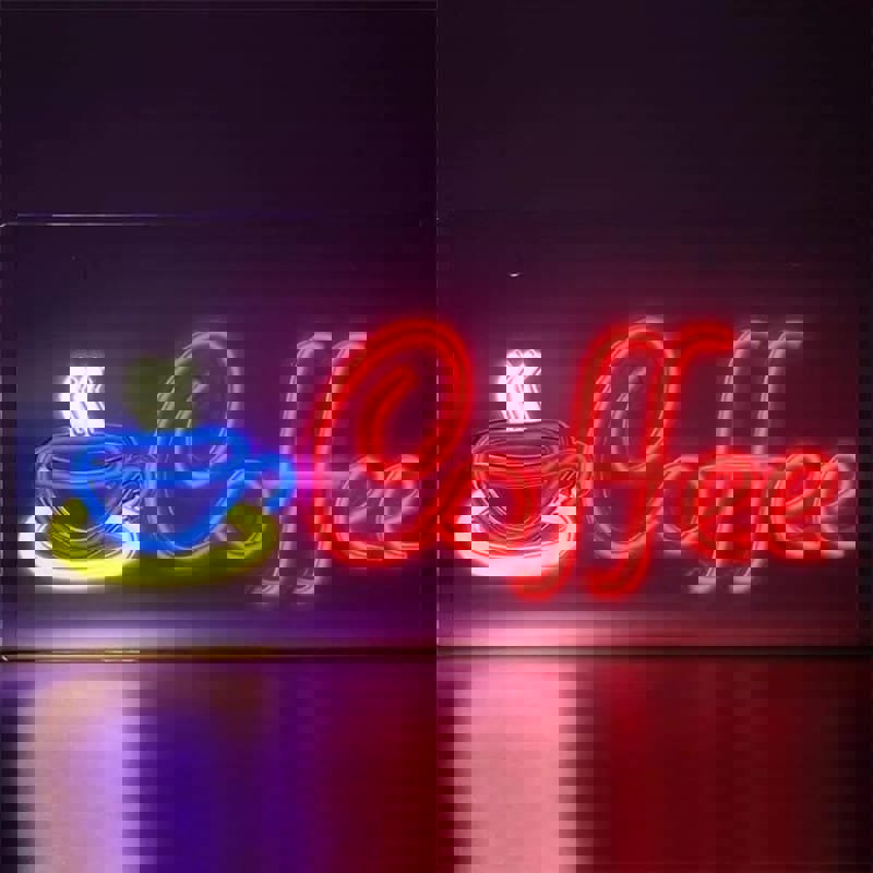 طرح تابلو نئون قهوه ، تابلوهای قهوه LED، دکور دیواری مناسب برای استفاده در دستگاه های cnc چوب و cnc لیزر - laser cut coffee neon sign led coffee signs wall decor