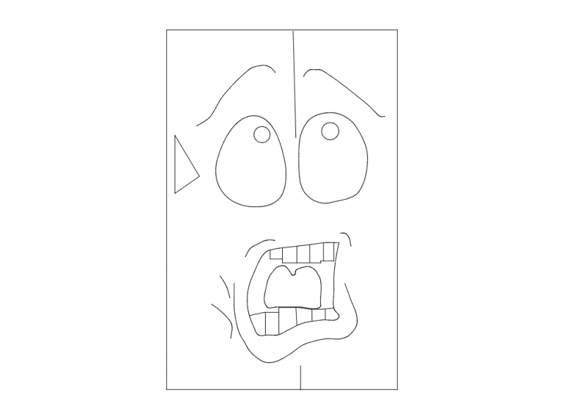 طرح چهره روی لاگ مناسب برای استفاده در دستگاه های cnc چوب و cnc لیزر - face on log dxf file