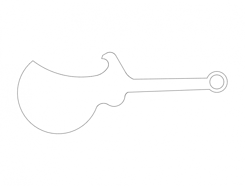 طرح گیتار مناسب برای استفاده در دستگاه های cnc چوب و cnc لیزر - guitarra dxf file