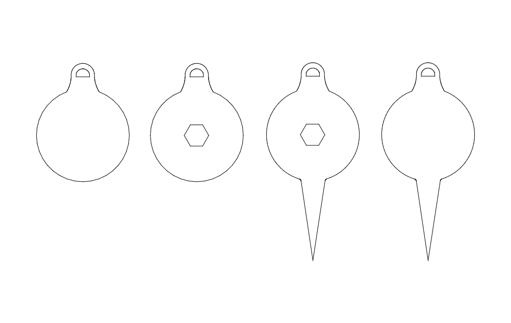 طرح تزئینات درخت مناسب برای استفاده در دستگاه های cnc چوب و cnc لیزر - tree ornaments dxf file