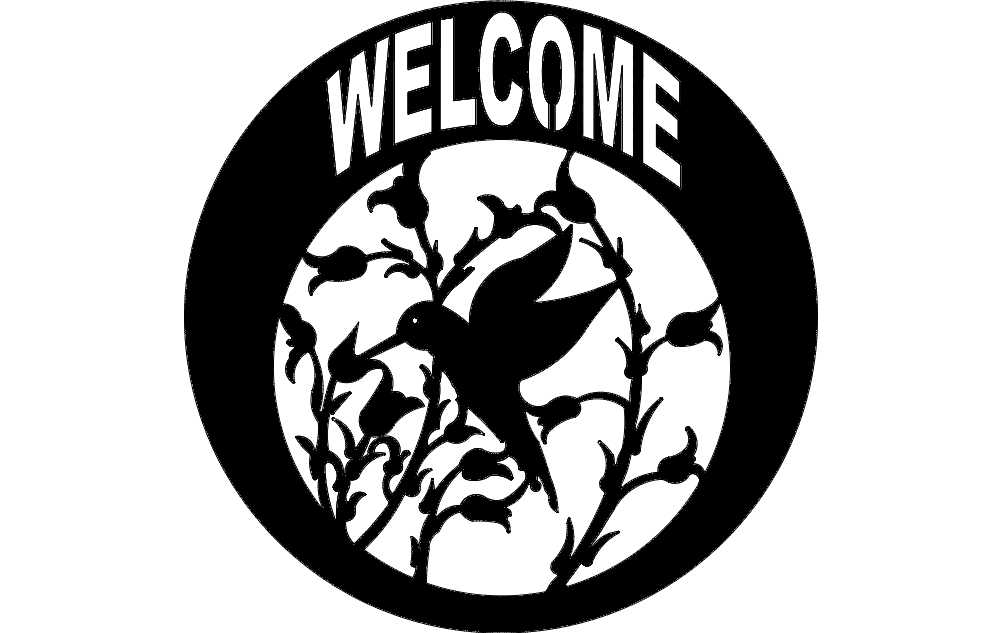 طرح هامر خوش آمدید مناسب برای استفاده در دستگاه های cnc چوب و cnc لیزر - welcome hummer dxf file