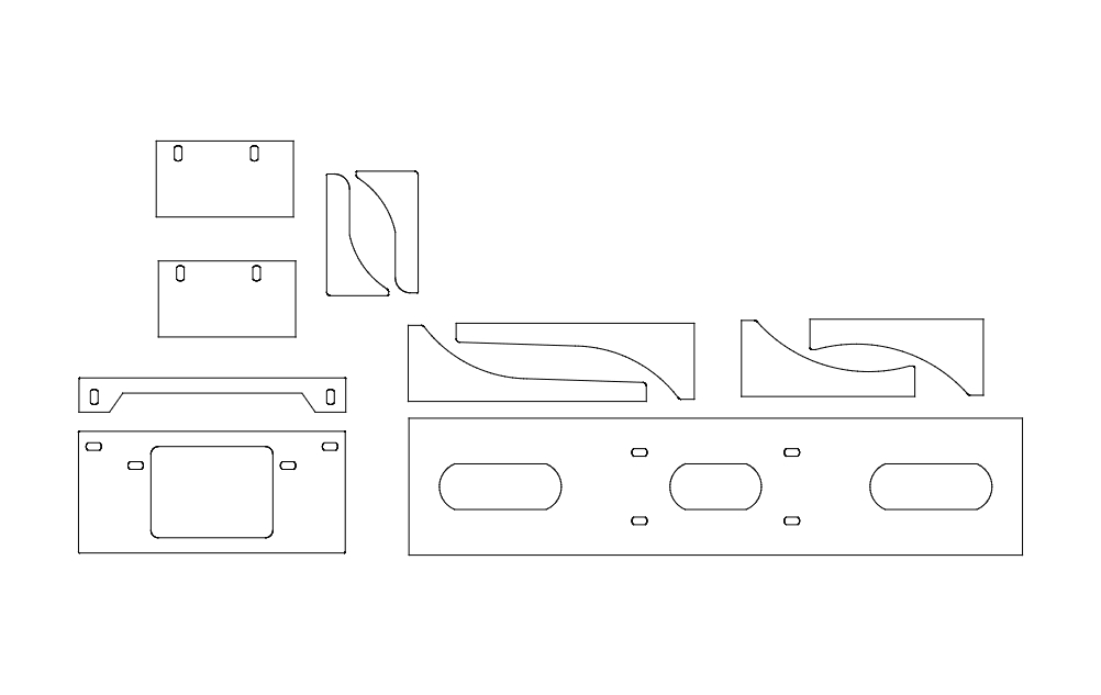 طرح جدید برای وینچ گهواره مناسب برای استفاده در دستگاه های cnc چوب و cnc لیزر - winch cradle new dxf file