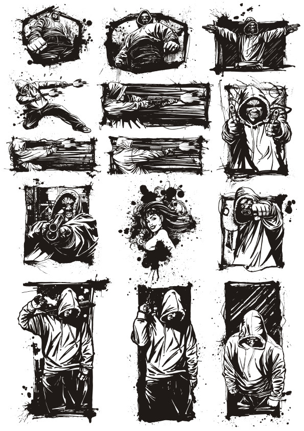 طرح شرکت خراب مناسب برای استفاده در دستگاه های cnc چوب و cnc لیزر - bad company cdr file