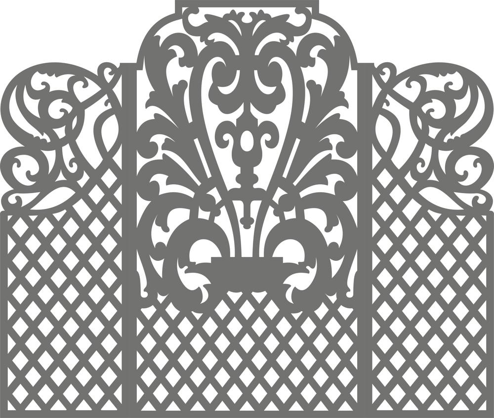 طرح فایل وکتور پرده عروسی حکاکی شده مناسب برای استفاده در دستگاه های cnc چوب و cnc لیزر - carved wedding screen vector cdr file