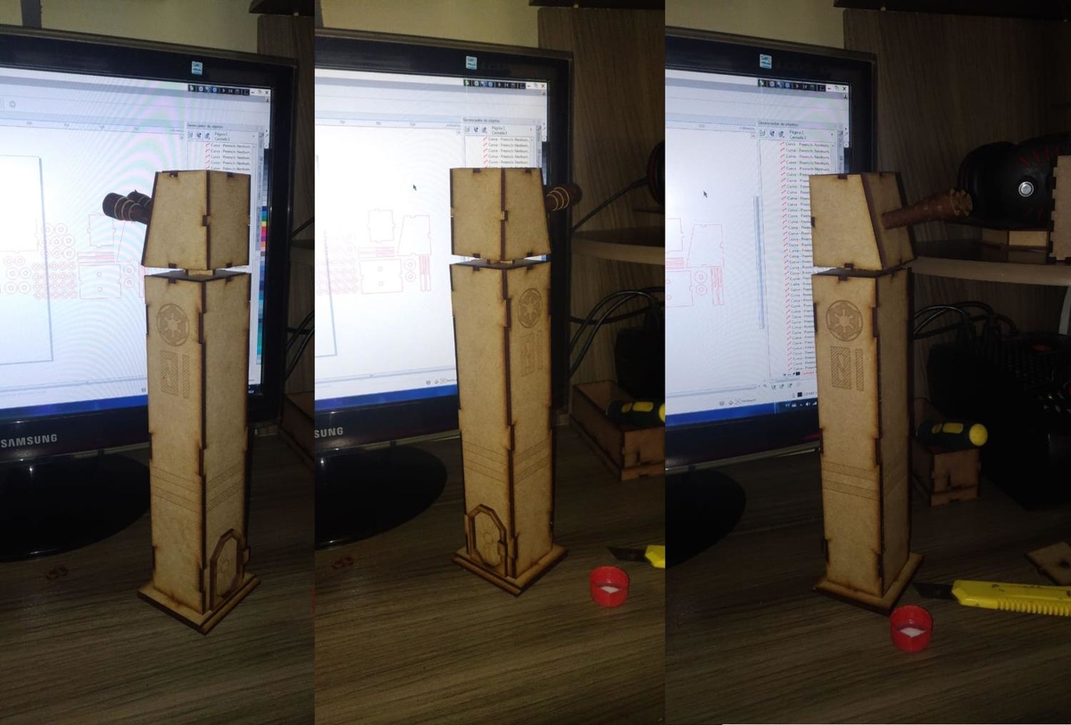 طرح اسباب بازی چوبی برج ضد هواپیما مناسب برای استفاده در دستگاه های cnc چوب و cnc لیزر - wooden toy anti aircraft tower laser cut template dxf file