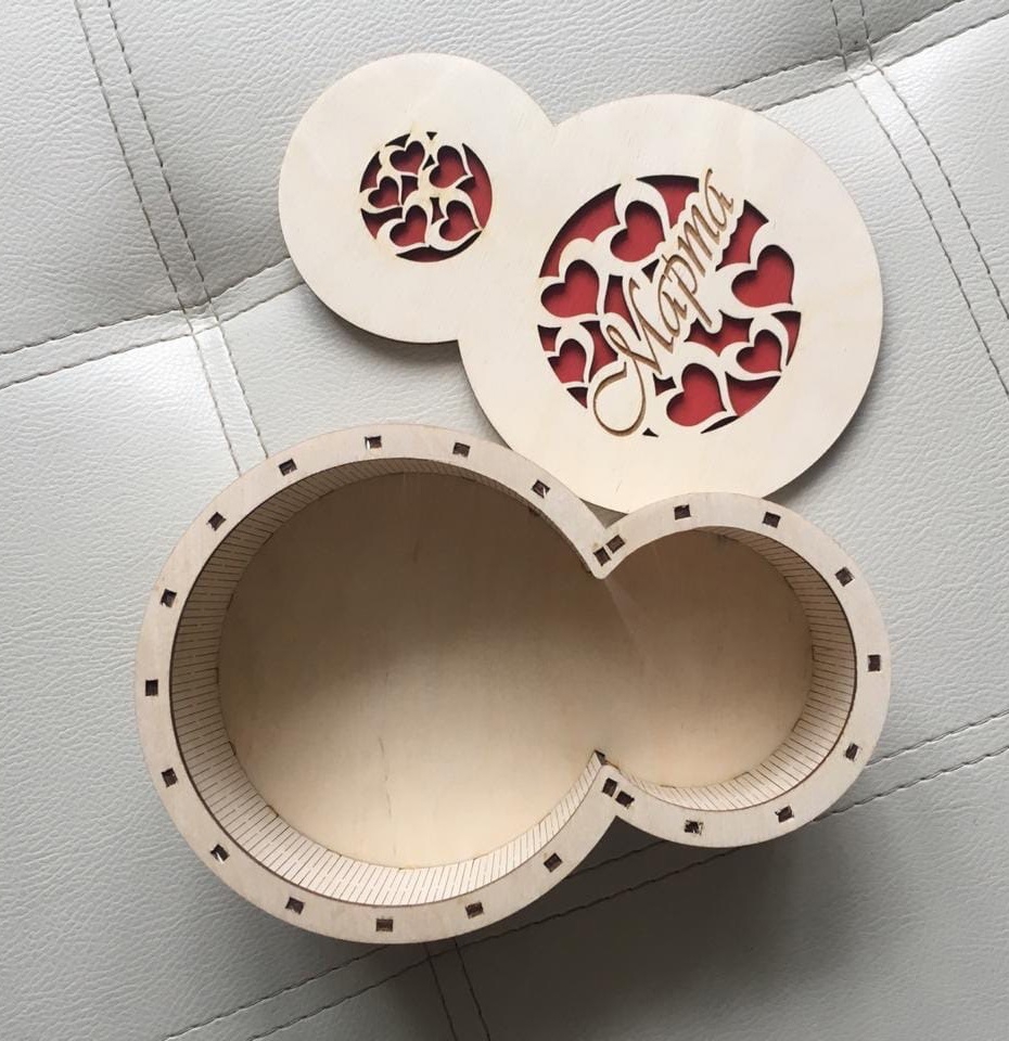 طرح جعبه هدیه روز جهانی زن ۸ مارس مناسب برای استفاده در دستگاه های cnc چوب و cnc لیزر - laser cut international womens day 8 march gift box cdr file