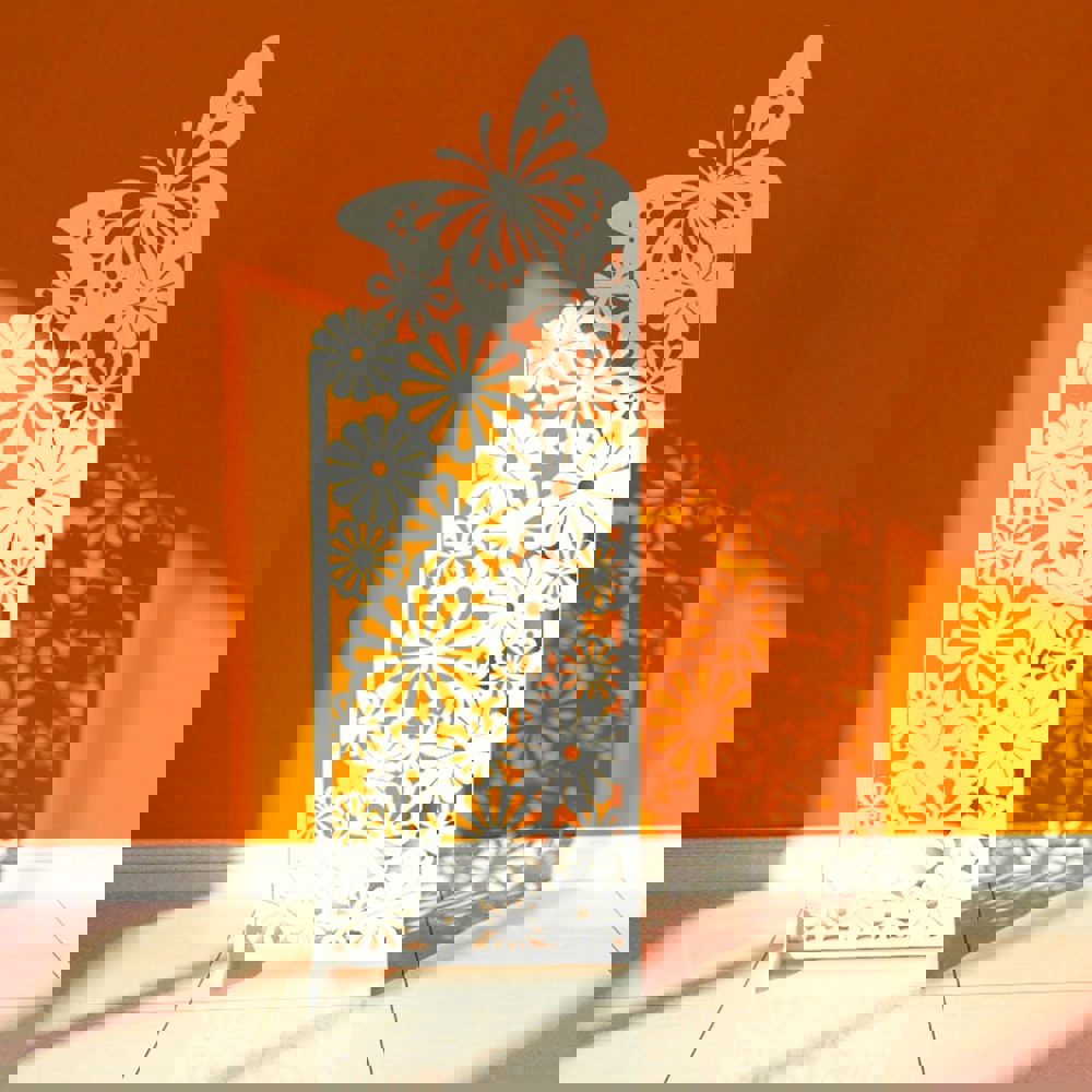 طرح پارتیشن اتاق پروانه ای مناسب برای استفاده در دستگاه های cnc چوب و cnc لیزر - laser cut butterfly room divider screen cdr file