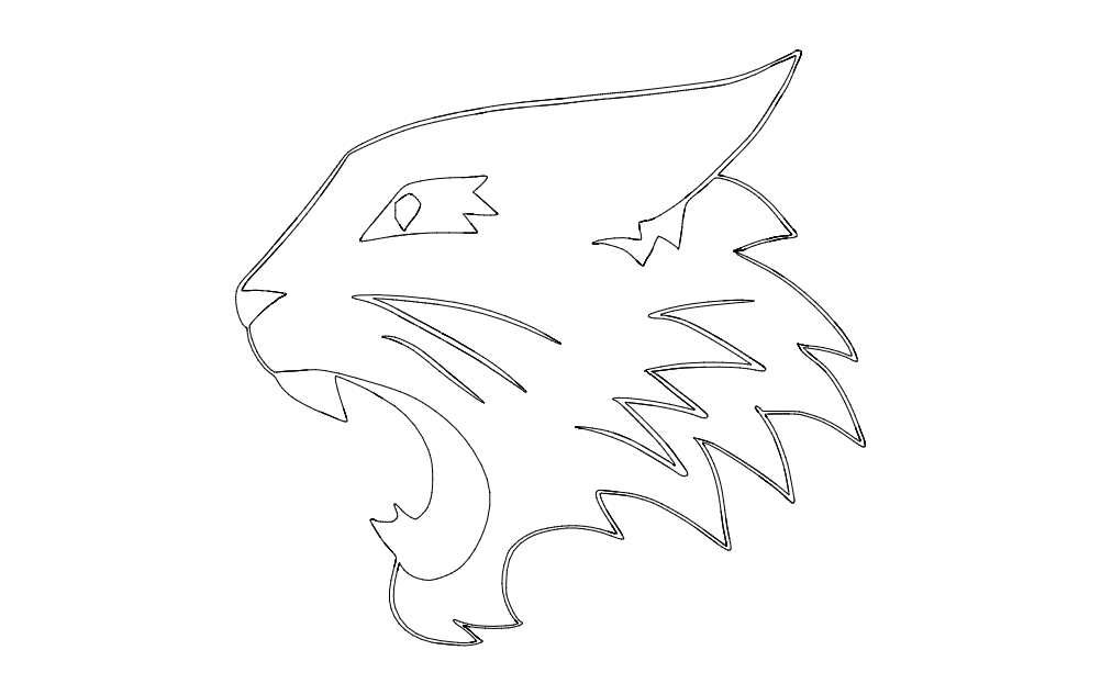 طرح گربه وحشی مناسب برای استفاده در دستگاه های cnc چوب و cnc لیزر - wildcat dxf file