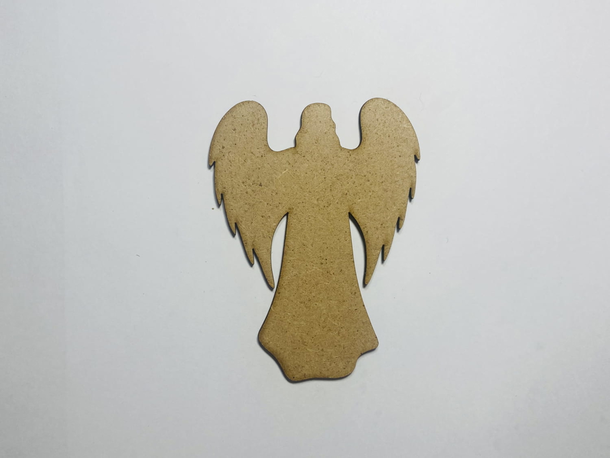 طرح فرشته ناتمام مناسب برای استفاده در دستگاه های cnc چوب و cnc لیزر - laser cut angel unfinished cutout shape cdr file