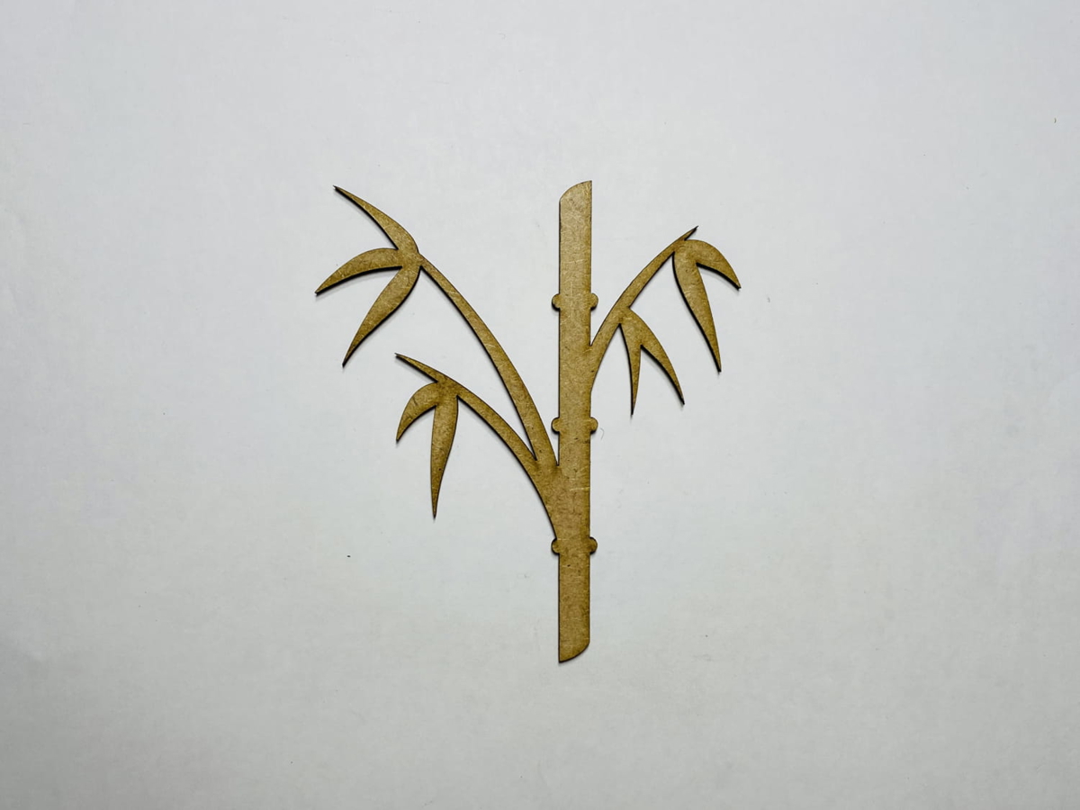 طرح چوب بامبو ناتمام مناسب برای استفاده در دستگاه های cnc چوب و cnc لیزر - laser cut unfinished wood bamboo shape craft cdr file