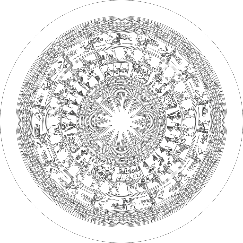 طرح وکتور شماره 23 ترونگ دونگ مناسب برای استفاده در دستگاه های cnc چوب و cnc لیزر - trong dong vector 23 cdr file