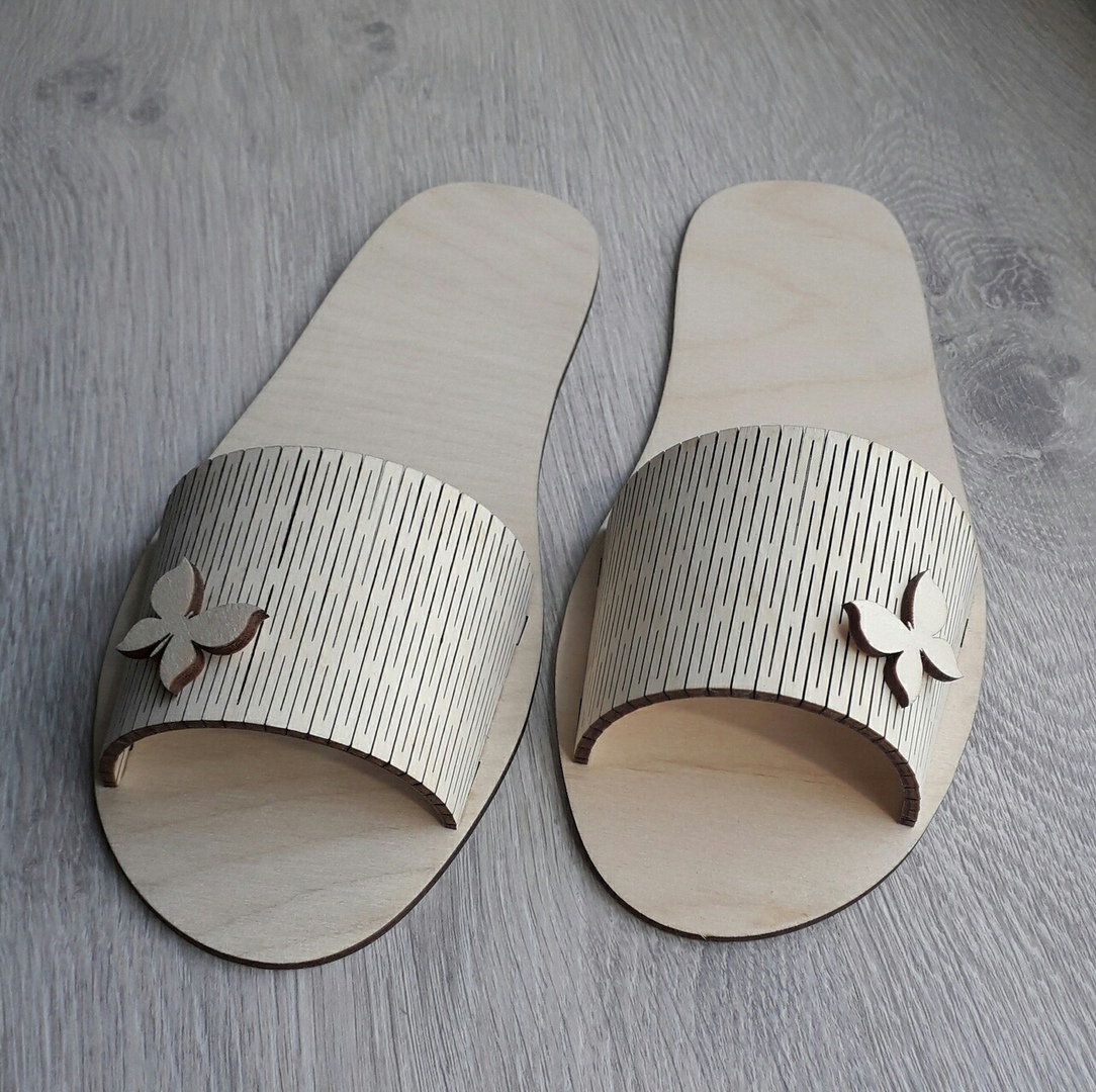 طرح دمپایی مناسب برای استفاده در دستگاه های cnc چوب و cnc لیزر - laser cut slippers cdr file