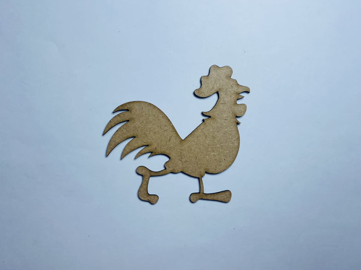 طرح خروس چوبی طرح خروس چوبی مناسب برای استفاده در دستگاه های cnc چوب و cnc لیزر - laser cut wooden rooster cutout wood rooster shape cdr file