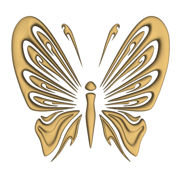 طرح سه بعدی هنر چوب منبت کاری پروانه مناسب برای استفاده در دستگاه های cnc چوب و cnc لیزر - butterfly wood carving 3d wood art stl file