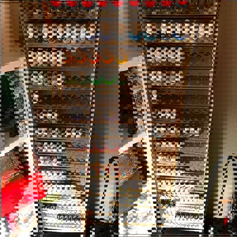 طرح قفسه رنگ بلند مناسب برای استفاده در دستگاه های cnc چوب و cnc لیزر - laser cut tall paint rack svg file