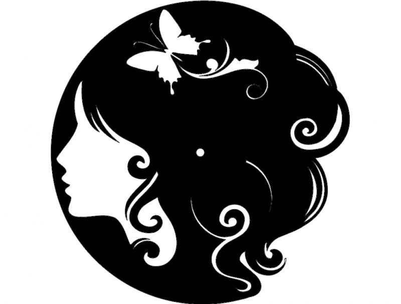 طرح چهره با پروانه مناسب برای استفاده در دستگاه های cnc چوب و cnc لیزر - Design and vector for CNC machine