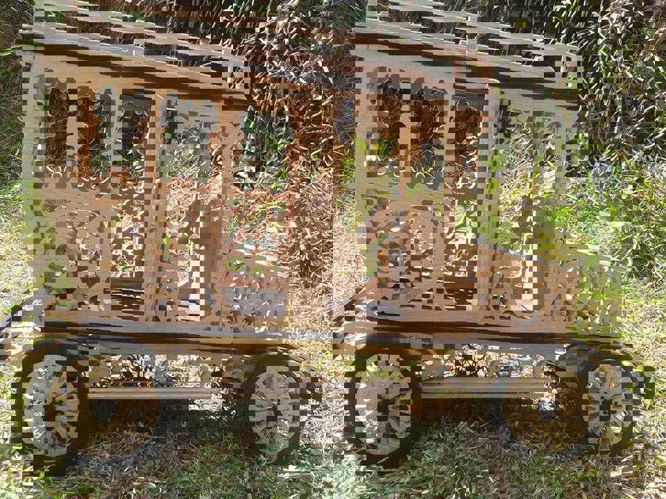 طرح ماشین ویکتوریایی مناسب برای استفاده در دستگاه های cnc چوب و cnc لیزر - victorian car dxf file