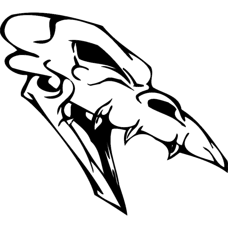 طرح جمجمه شماره 008 مناسب برای استفاده در دستگاه های cnc چوب و cnc لیزر - skull 008 dxf file